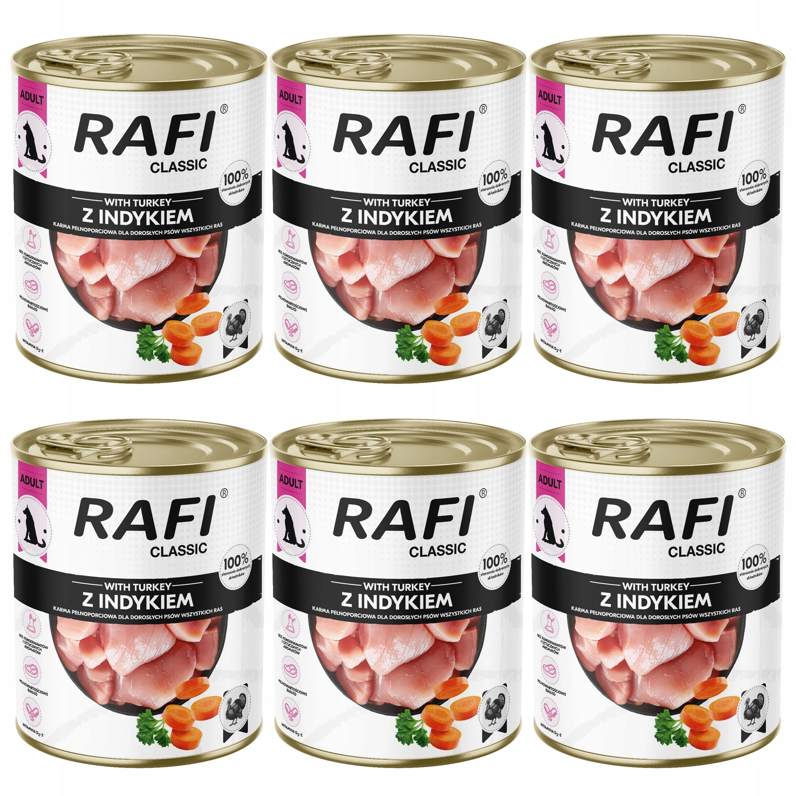 Rafi Classic indyk adult 800 g × 6