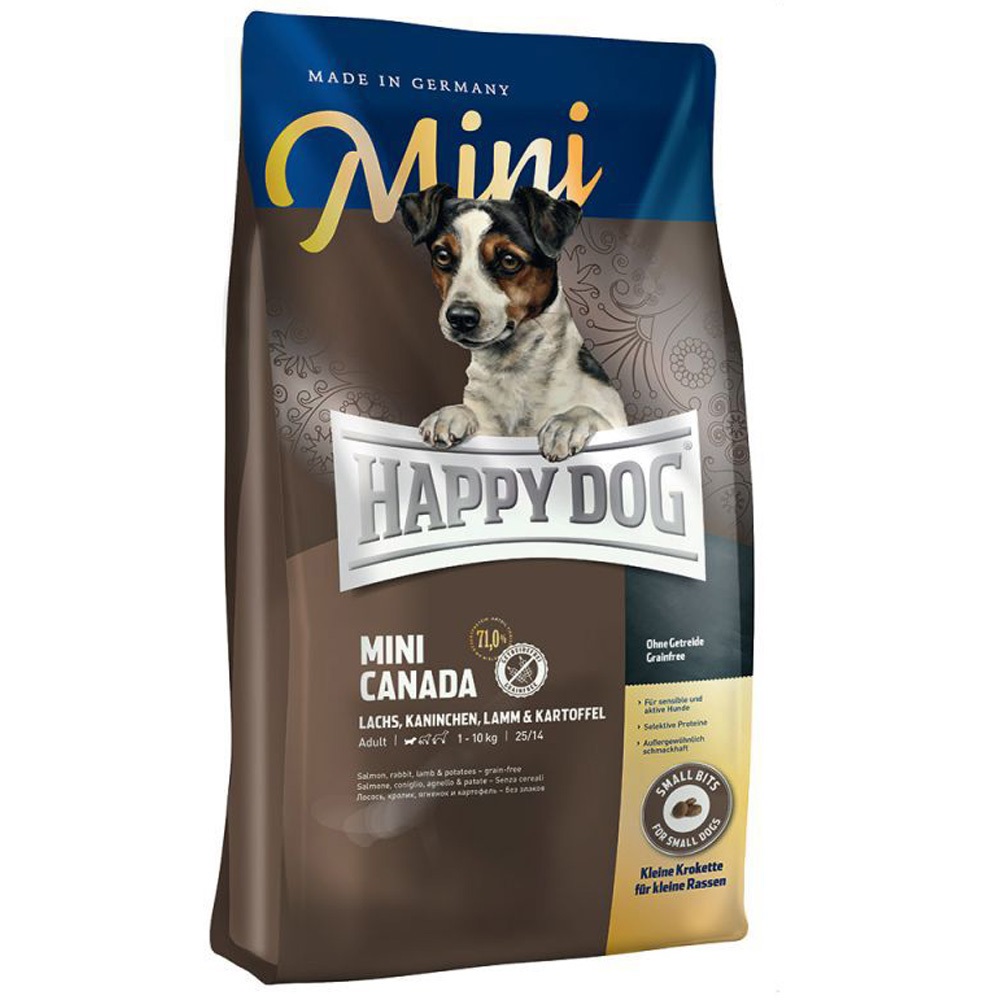 Happy Dog Mini Canada jagnięcina, królik, łosoś adult małe rasy 4 kg
