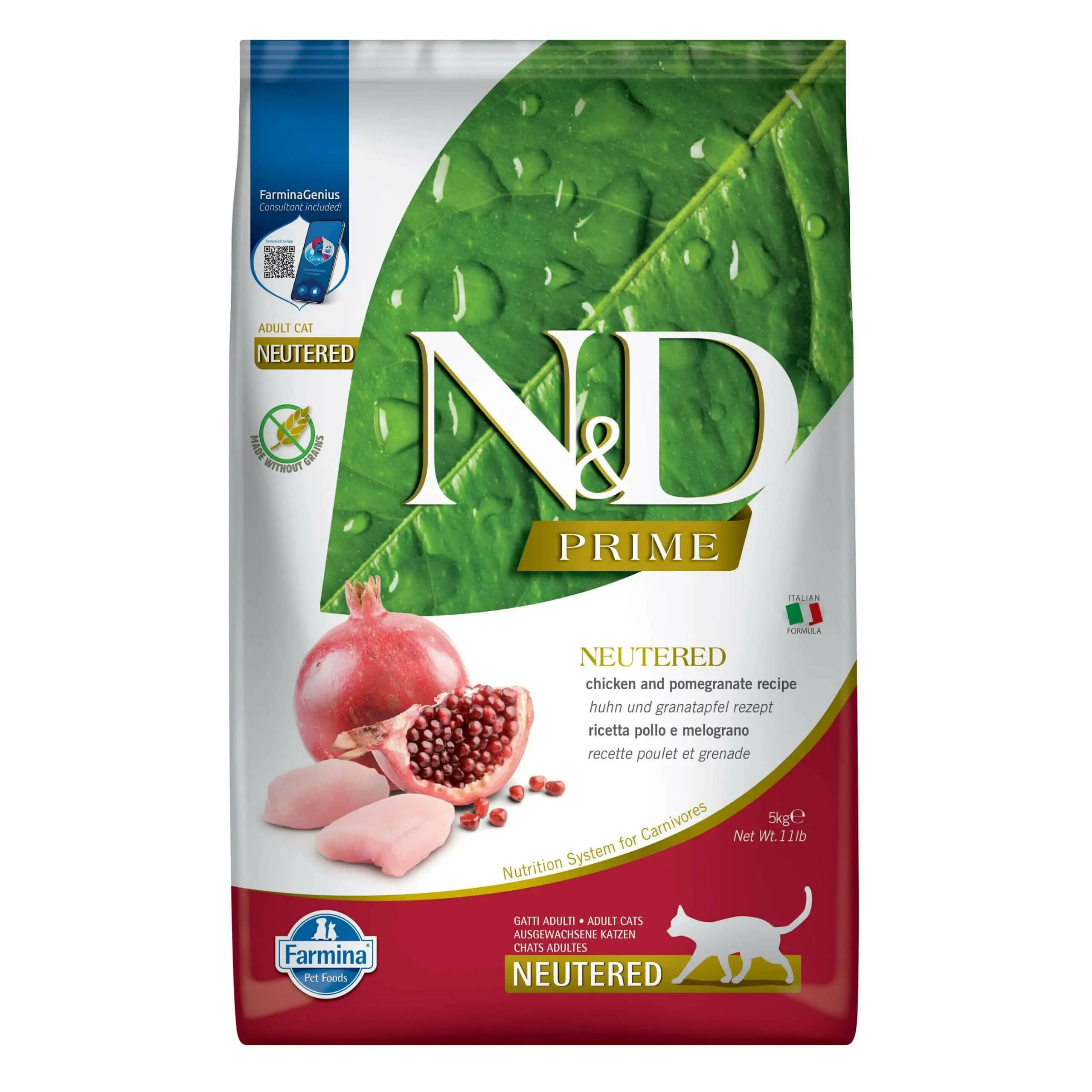 Farmina N&D Prime Sterilised kurczak z granatem adult 5 kg