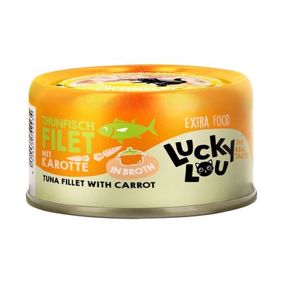 Lucky Lou Skin & Coat mix smaków z marchewką w bulionie 70 g × 12