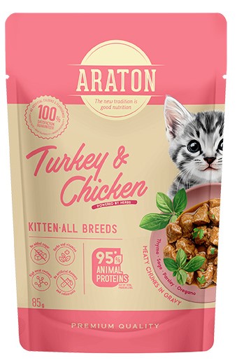 Araton indyk, kurczak w sosie kitten 85 g