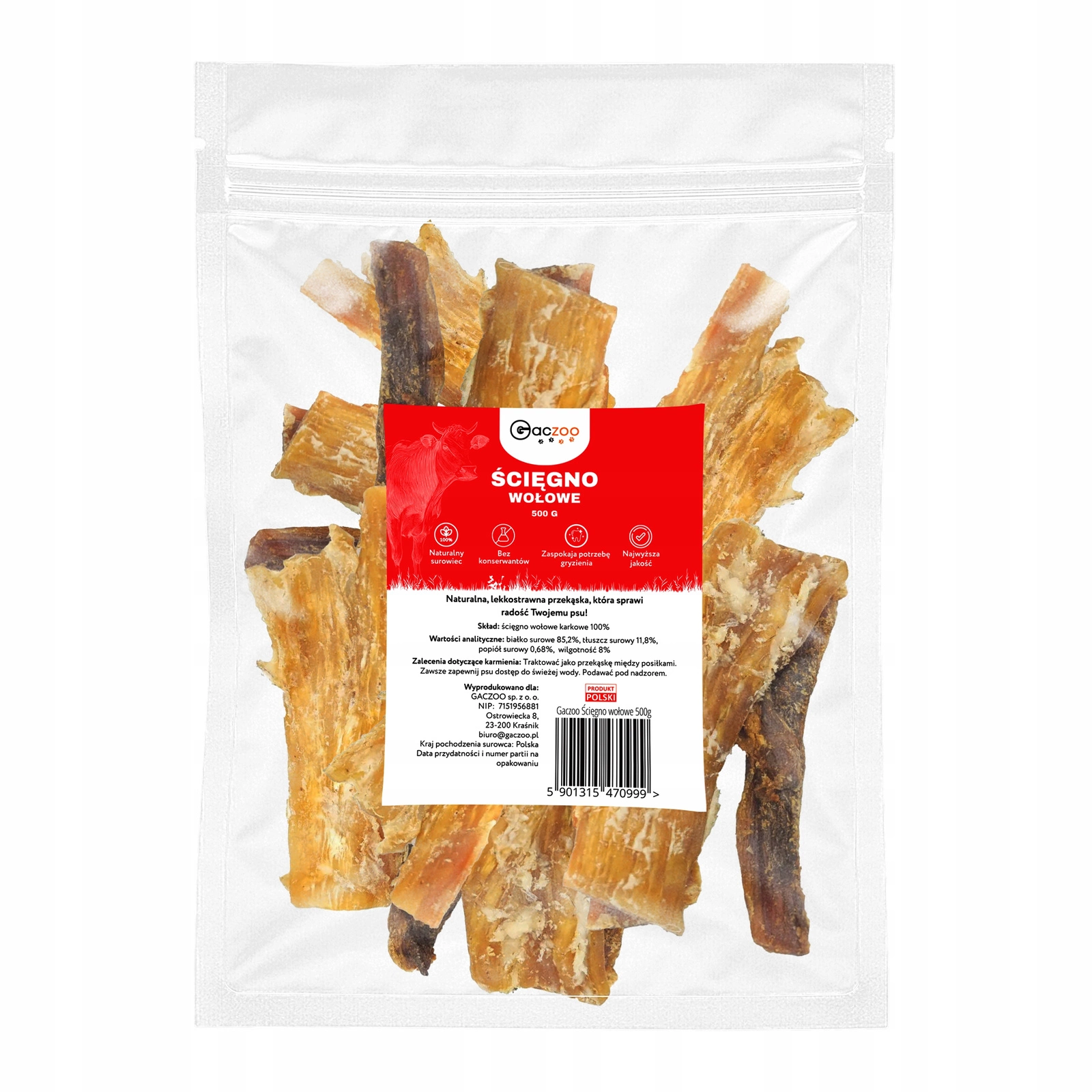 Gaczoo ścięgno wołowe karkowe 500 g