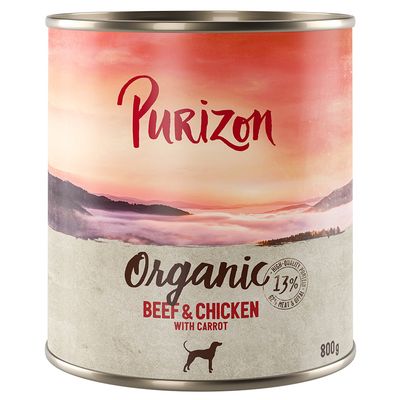 Purizon Organic kurczak, wołowina adult 800 g × 12