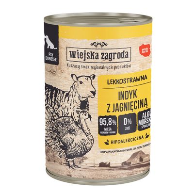 Wiejska Zagroda indyk, jagnięcina 400 g × 6