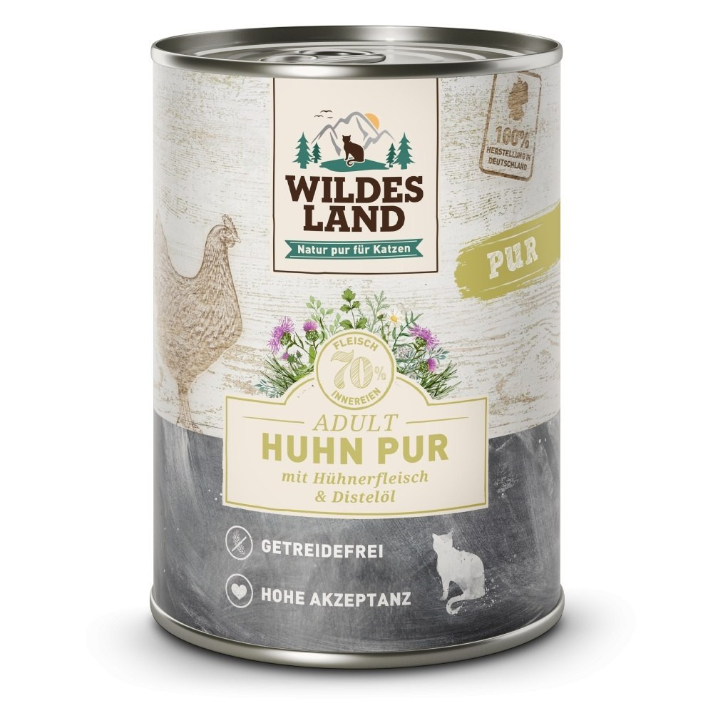 Wildes Land Pur kurczak adult 400 g