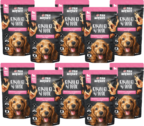 Pan Mięsko cielęcina, przepiórka puppy 150 g × 10