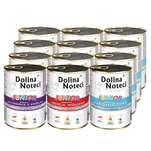 Dolina Noteci Premium jagnięcina, królik, wołowina junior 400 g × 36