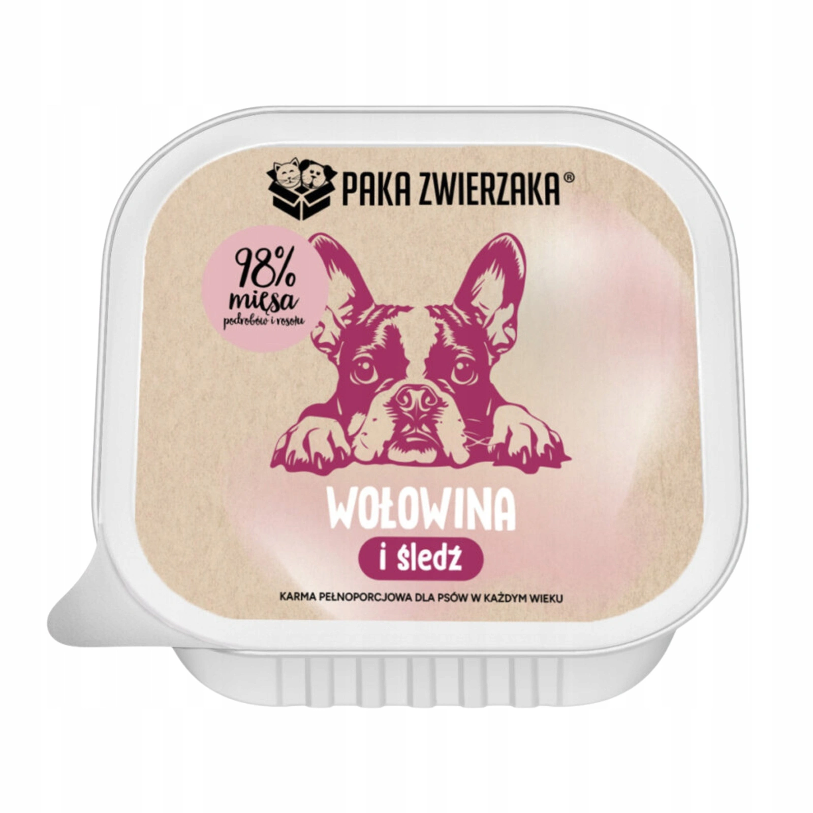 Paka Zwierzaka wołowina, śledź 150 g