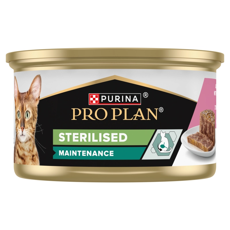 Purina Pro Plan Sterilised tuńczyk, łosoś pasztet adult 85 g