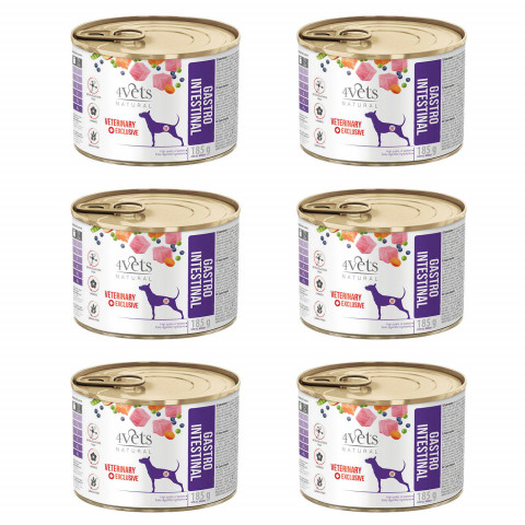 4Vets Natural Gastro Intestinal indyk, łosoś 185 g × 6