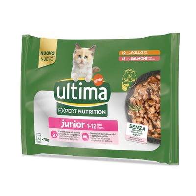 Ultima Expert Nutrition mix smaków kawałki kitten 70 g × 44