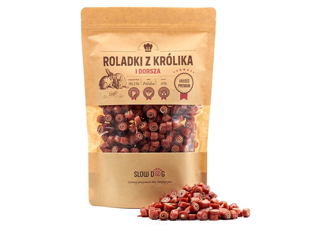 Slow Dog dorsz, królik 250 g