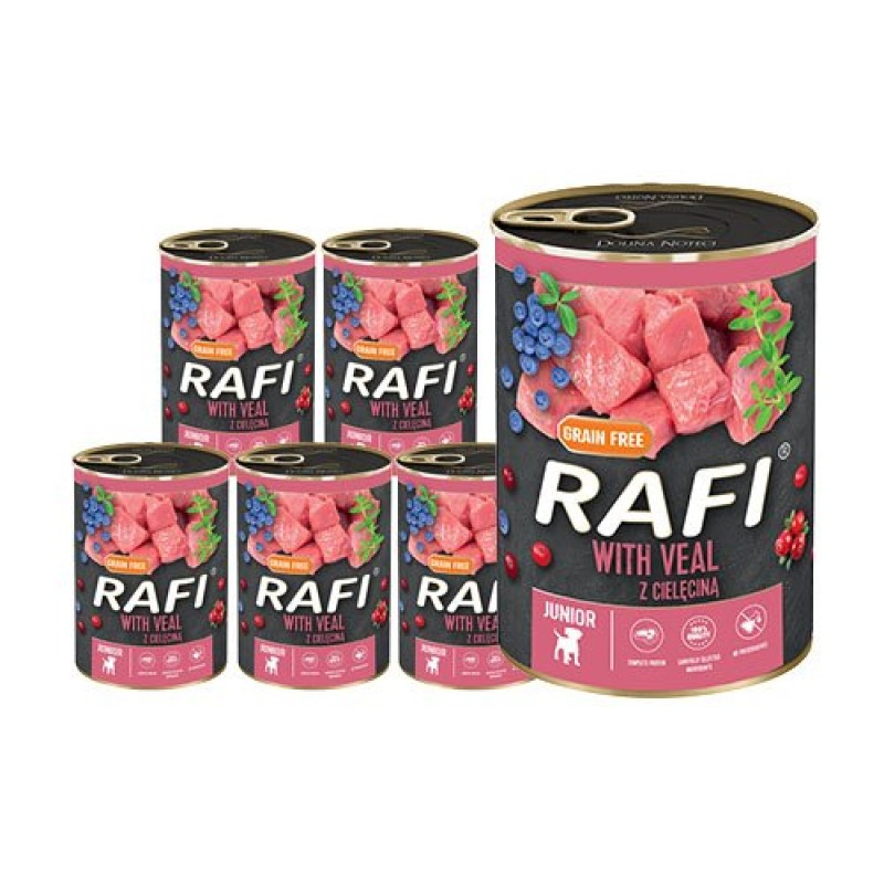 Rafi wet cielęcina junior 400 g × 12