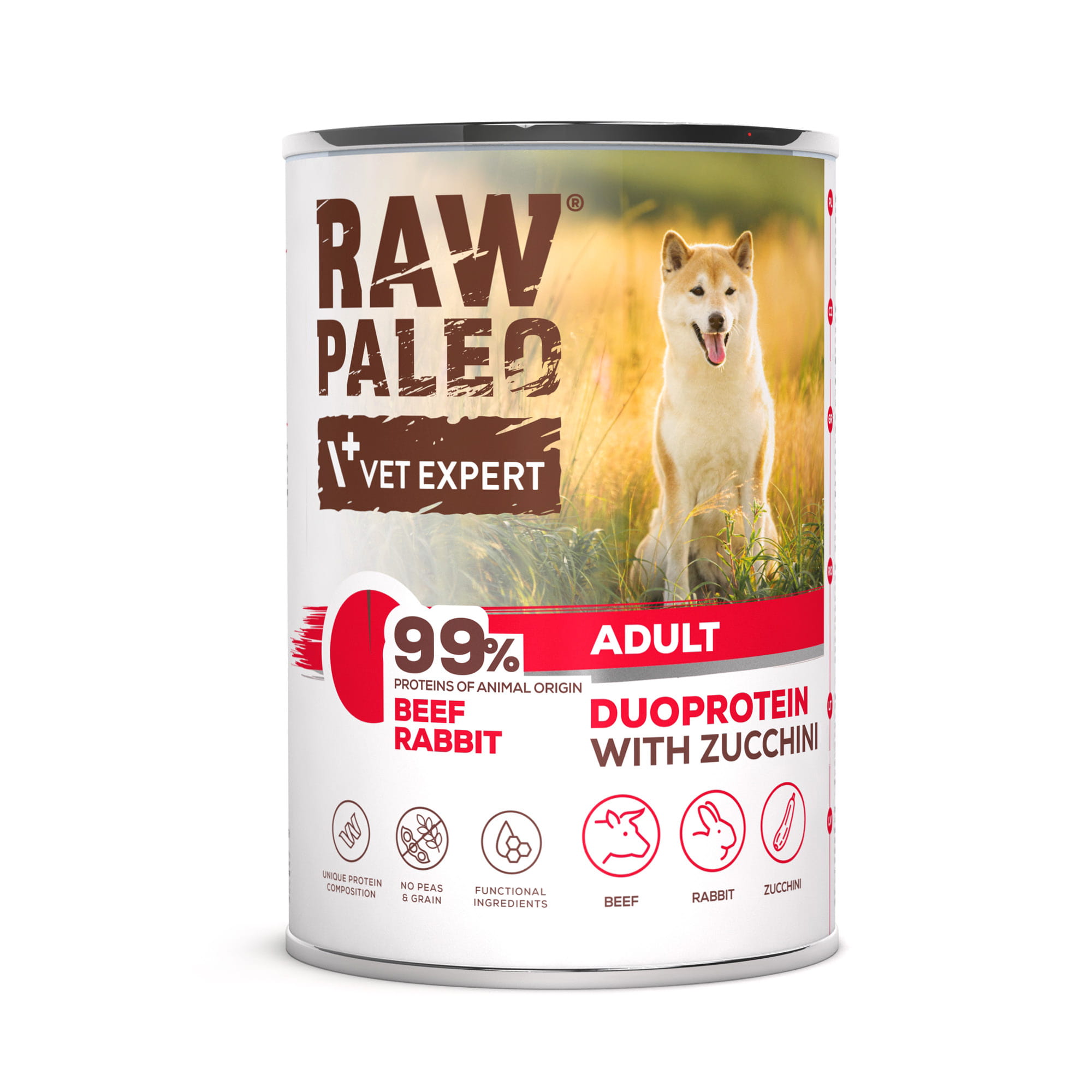 VetExpert Raw Paleo Duoprotein królik, wołowina adult 400 g
