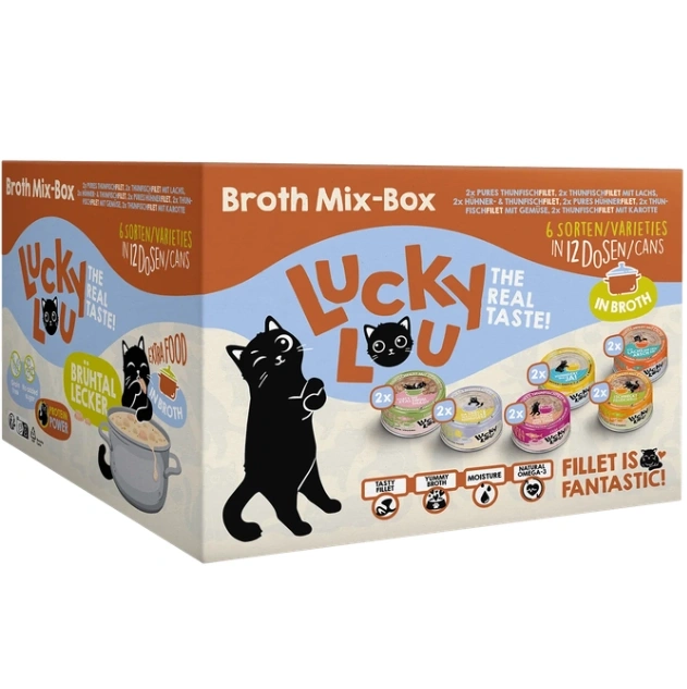 Lucky Lou mix smaków z marchewą w bulionie adult 70 g × 12