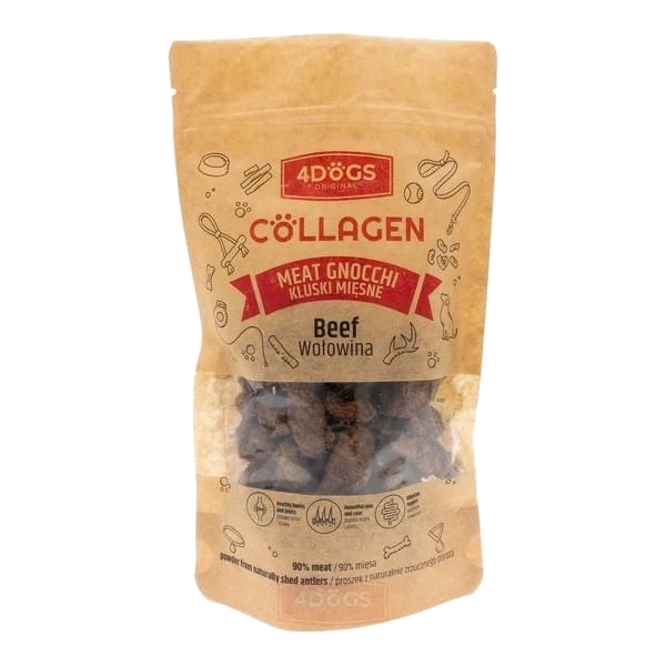 4Dogs kluski z wołowiną i porożem jelenia 100 g