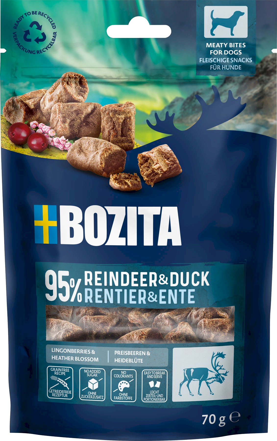 Bozita Meaty Bites kaczka, renifer 70 g