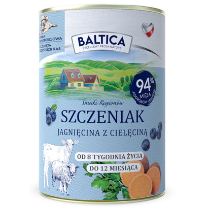 Baltica Smaki Regionów cielęcina, jagnięcina puppy 400 g
