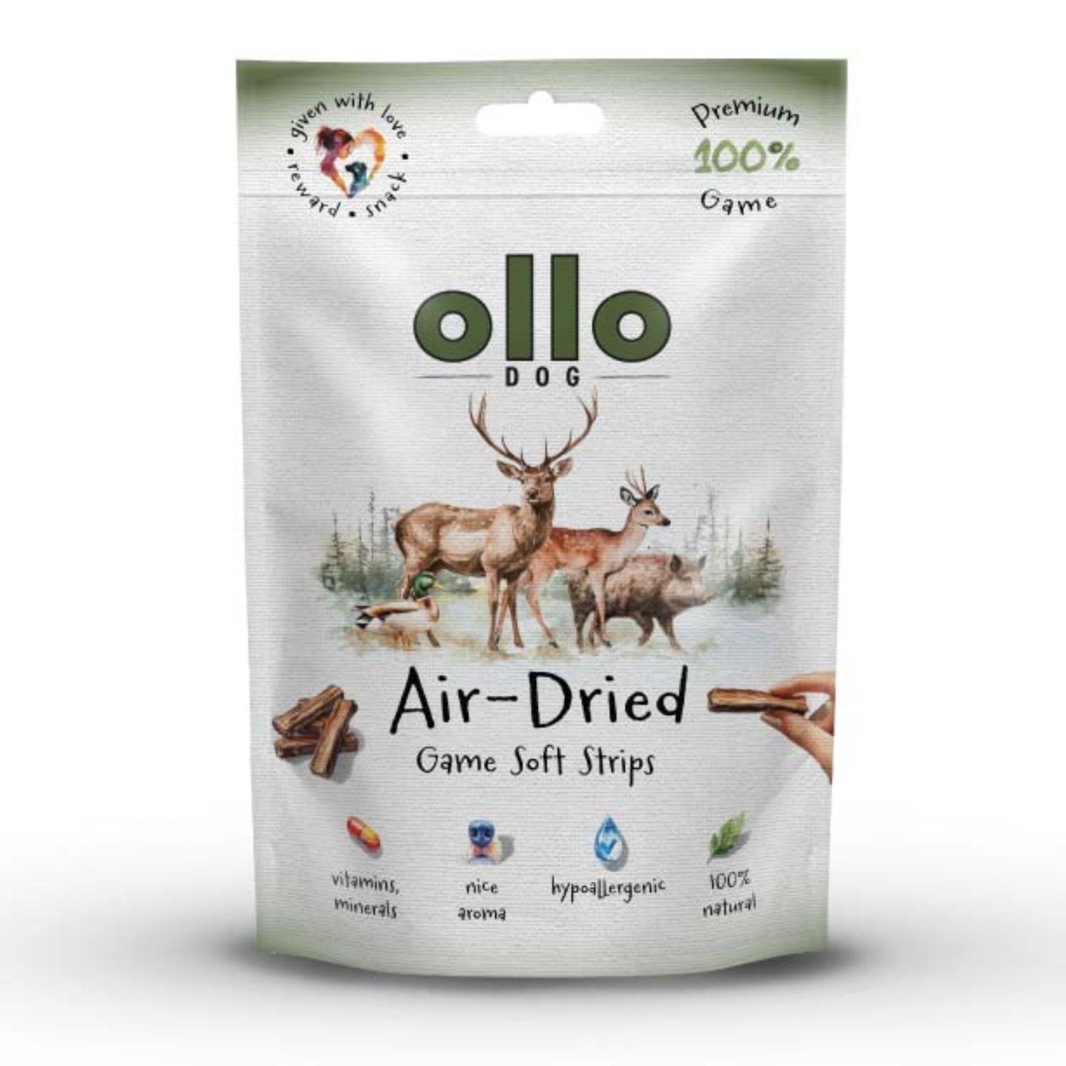 Ollo Air Dried Game Strips dziczyzna 80 g