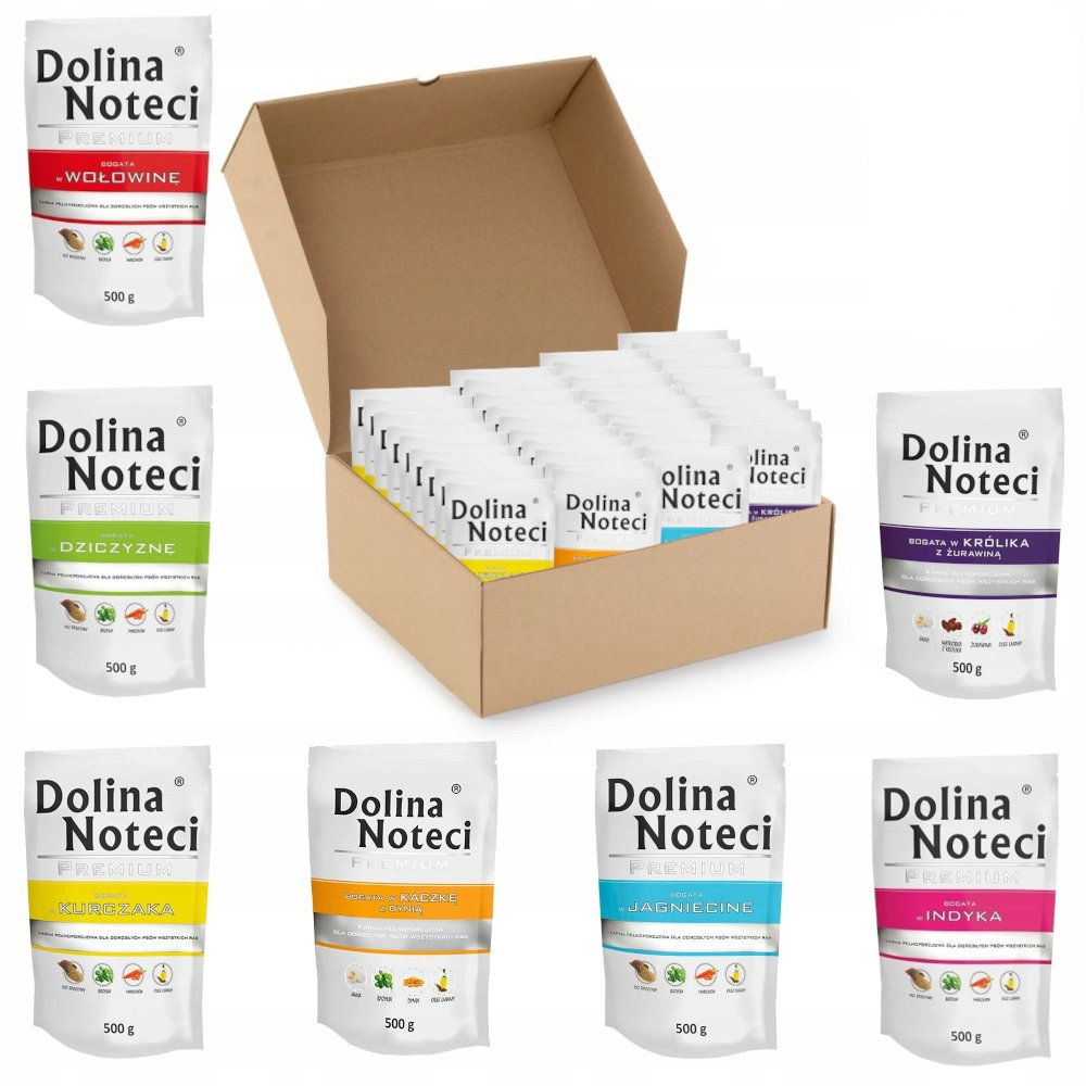 Dolina Noteci Premium dziczyzna, indyk, jagnięcina, kaczka, królik, kurczak, wołowina 500 g × 30