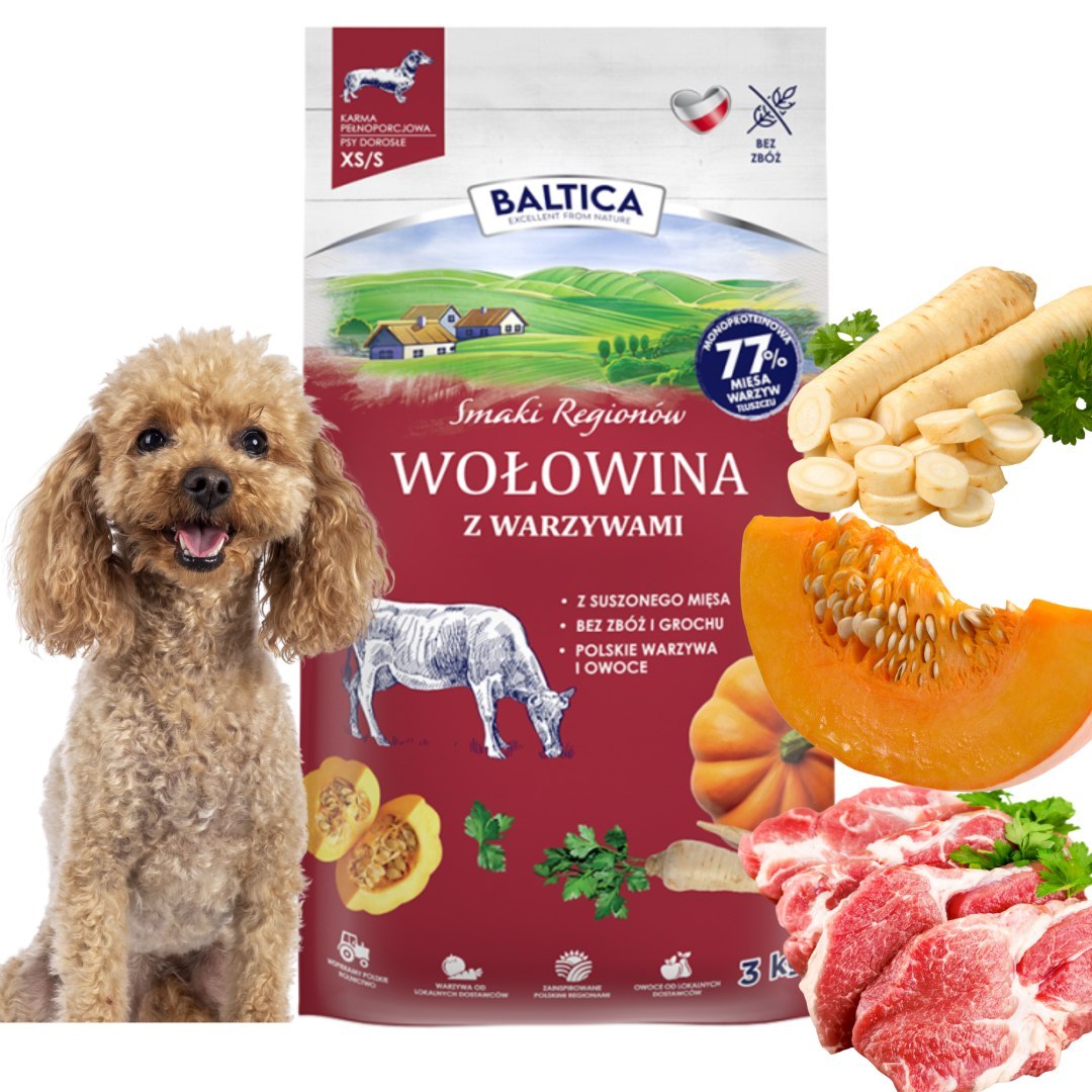 Baltica Smaki Regionów wołowina adult małe rasy 3 kg