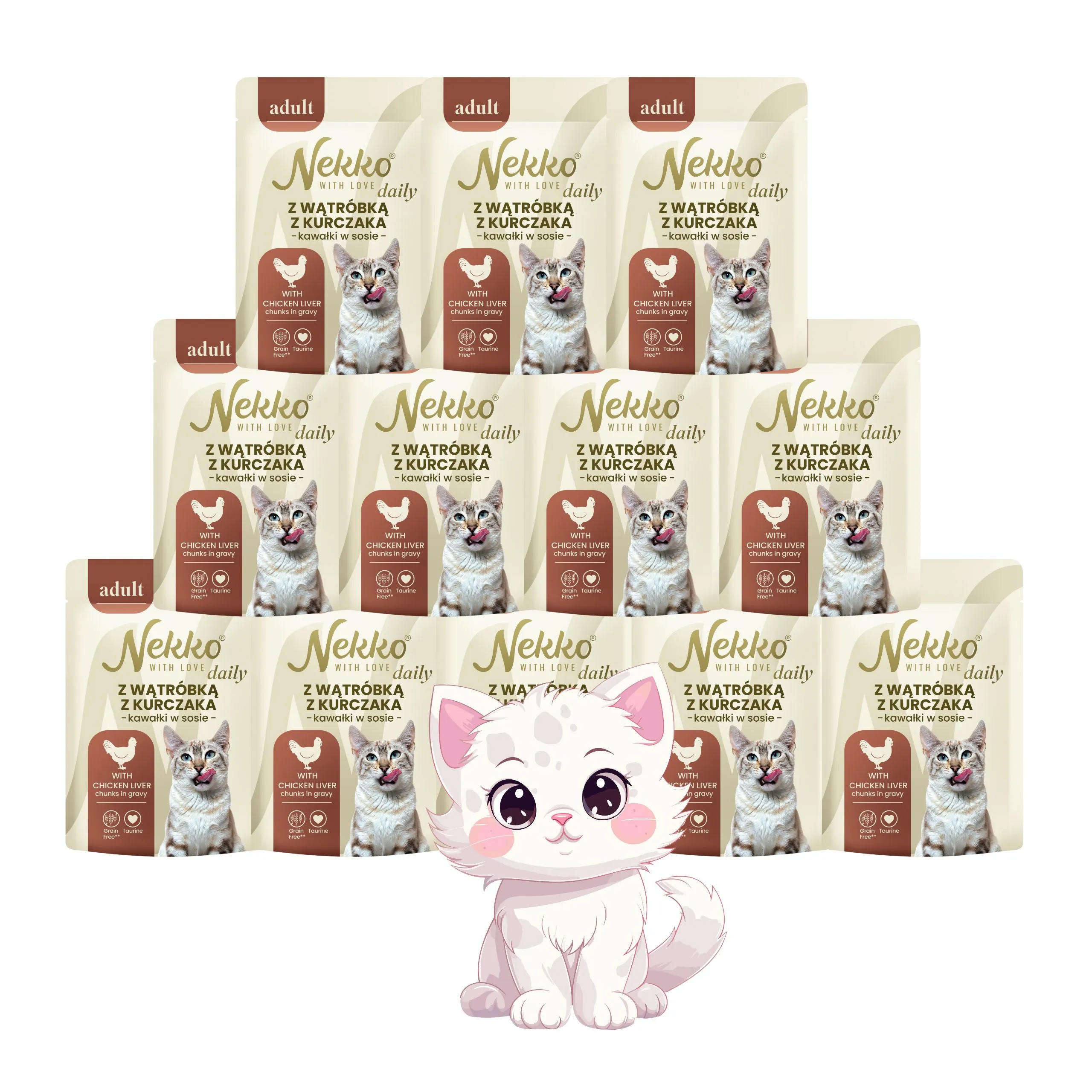 Nekko Daily wątróbka z kurczaka w sosie adult 85 g × 12