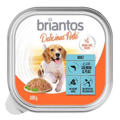 Briantos Delicious Paté ryba z groszkiem adult 300 g × 9