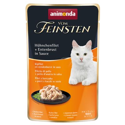 Animonda Vom Feinsten Light kaczka, kurczak w sosie adult 50 g × 18