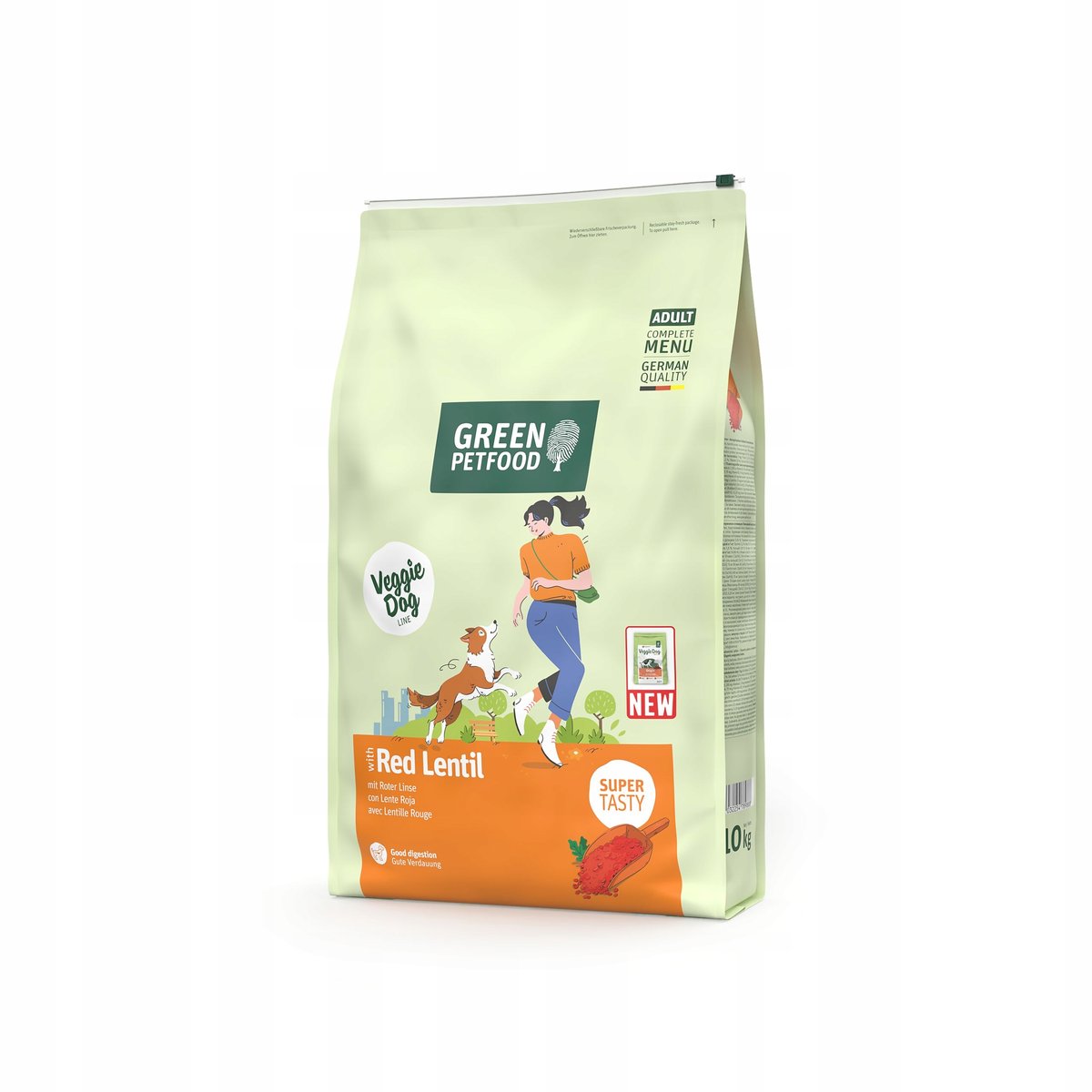 Green Petfood VeggieDog z czerwoną soczewicą adult 10 kg
