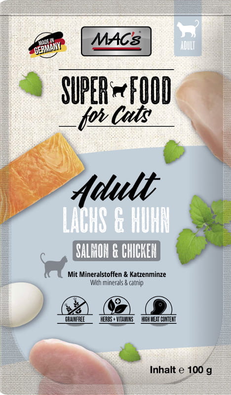MAC's Super Food for Cats Sensitive łosoś, drób adult 100 g