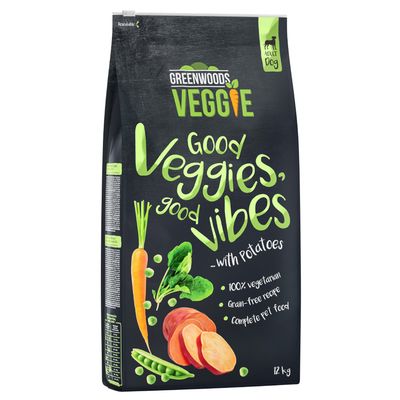 Greenwoods Veggie słodkie ziemniaki, groszek, marchew, szpinak adult 12 kg