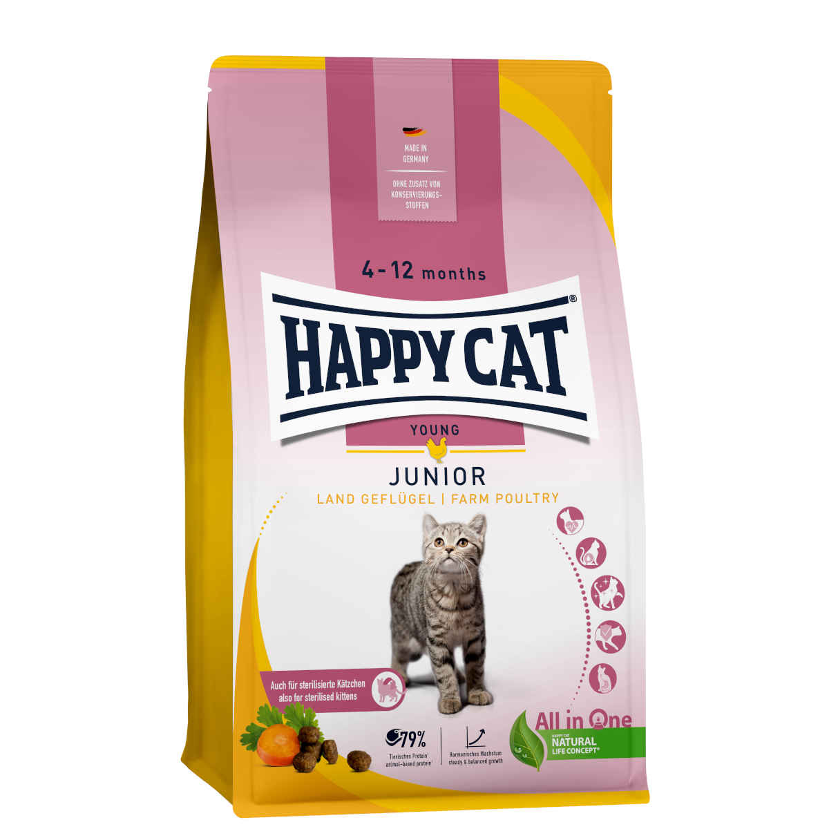 Happy Cat Supreme kurczak kitten 4 kg