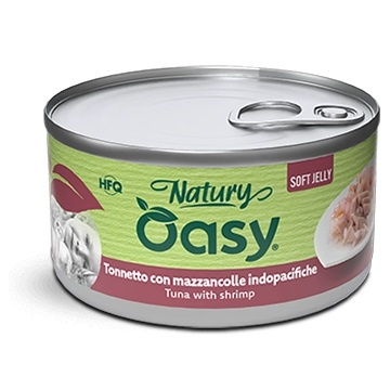 Oasy Natury Soft Jelly Skin & Coat krewetki, tuńczyk w galaretce adult 150 g