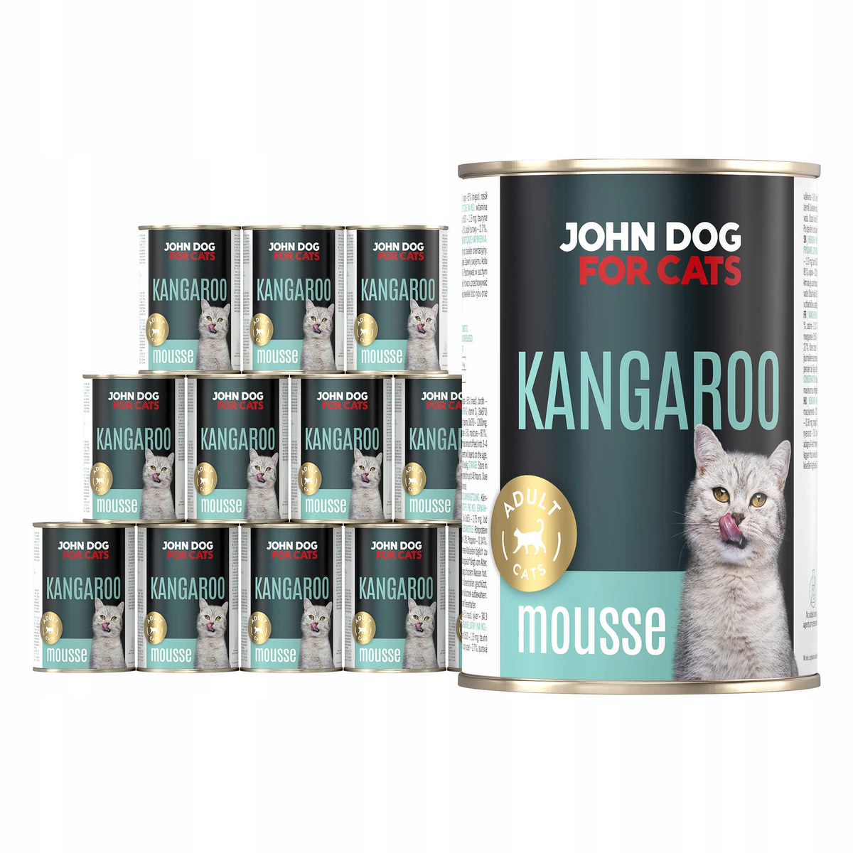 John Dog For Cats kangur pasztet adult 400 g × 12