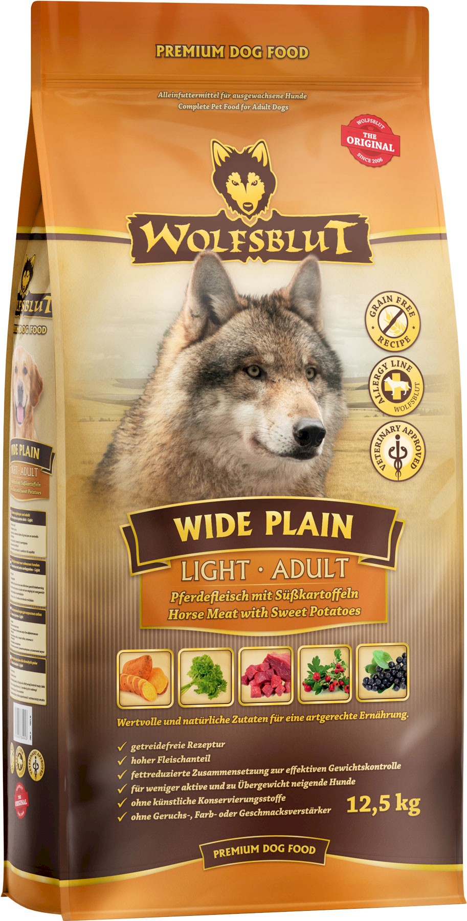 Wolfsblut Wide Plain Light konina z batatem adult 12,5 kg