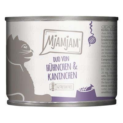 MjAMjAM Duo Digestive królik, kurczak z dynią 200 g × 6