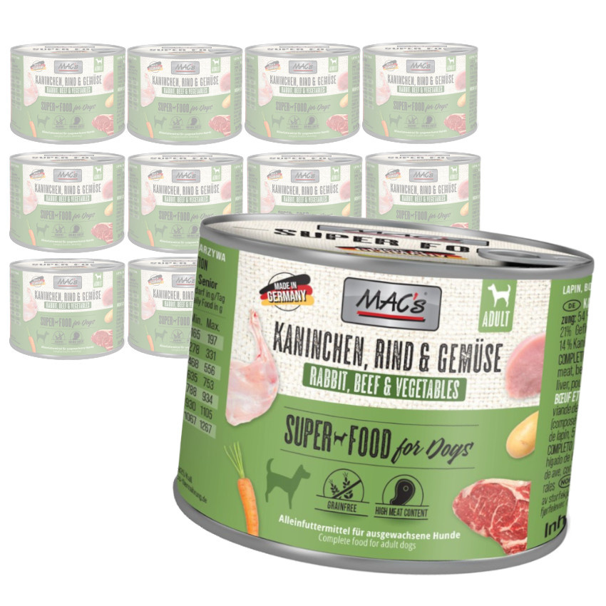 MAC's królik, wołowina 200 g × 12