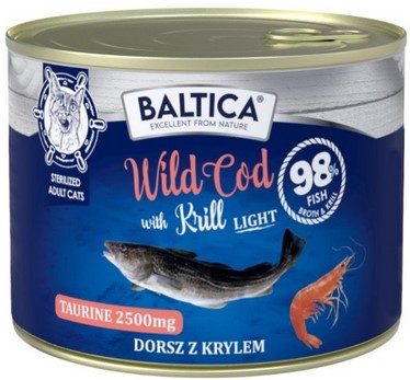 Baltica Excellent Light dorsz, kryl adult 185 g