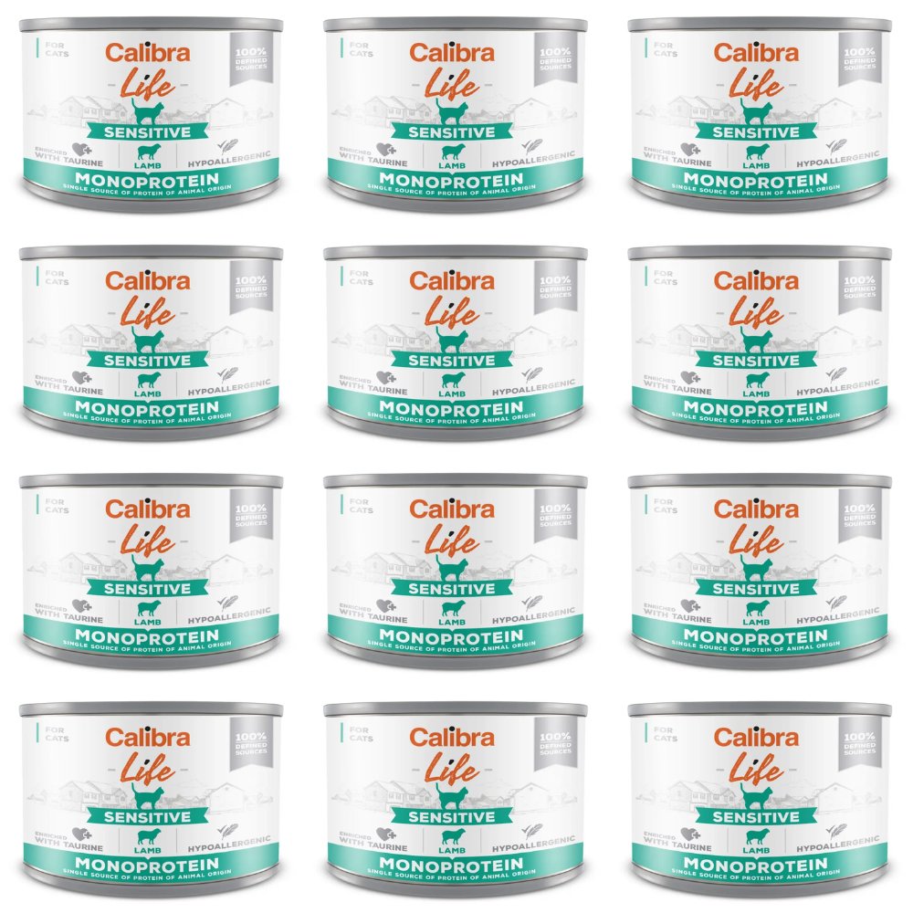 Calibra Life Sensitive jagnięcina adult 200 g × 12