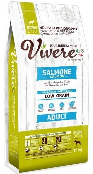 Vivere Dog łosoś adult średnie rasy 12 kg