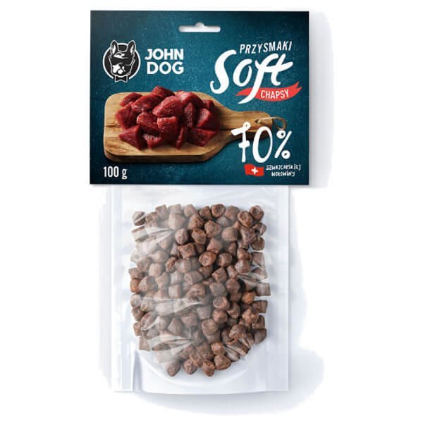 John Dog Soft Bits wołowina szwajcarska 100 g