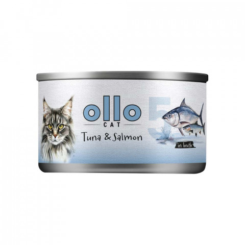 Ollo tuńczyk, łosoś w bulionie 70 g
