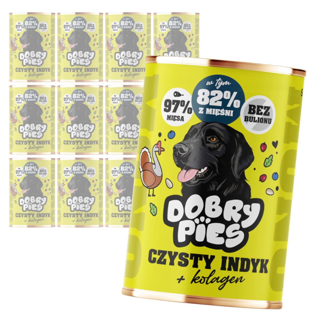 Dobry Pies Mono indyk adult 400 g × 12