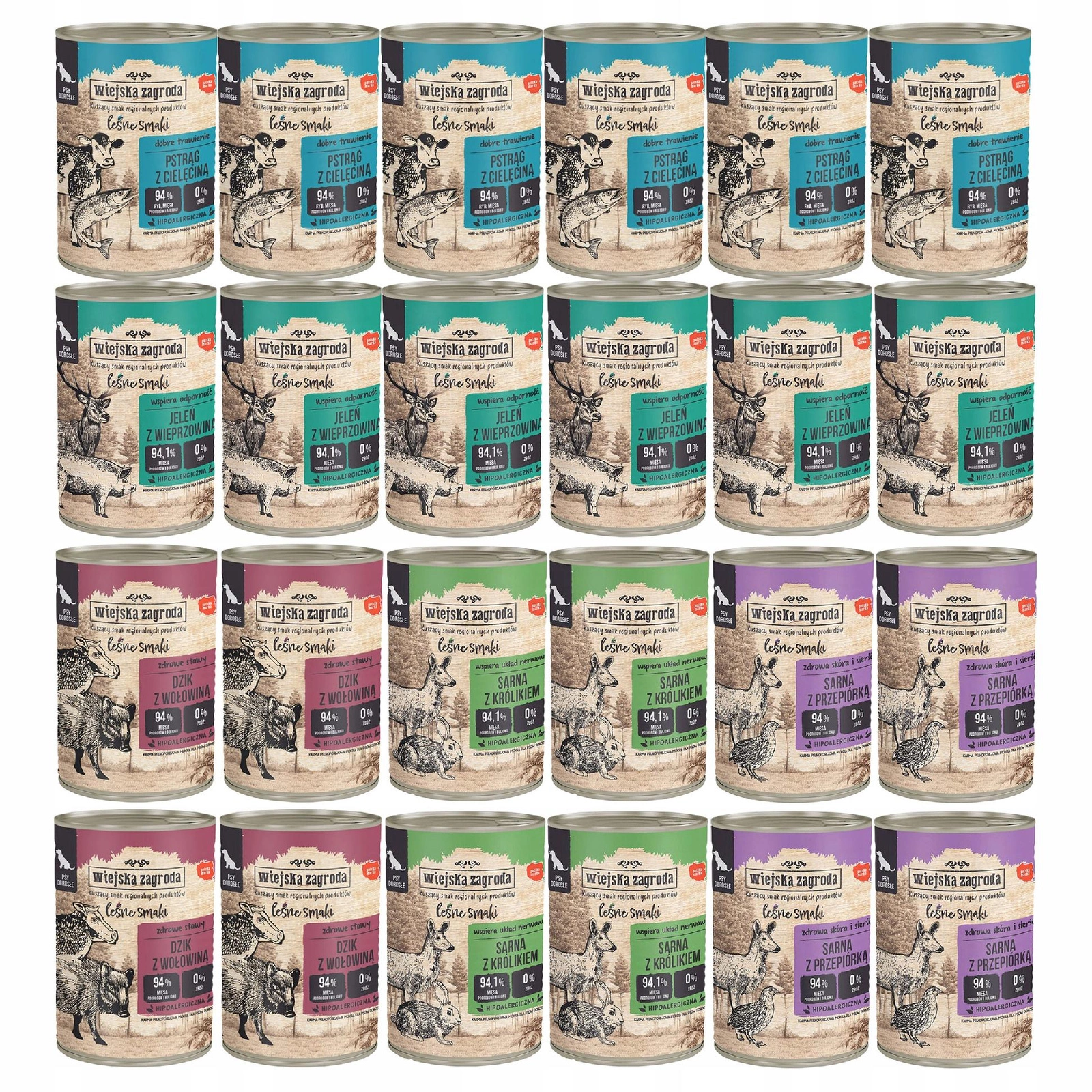 Wiejska Zagroda Leśne Smaki mix smaków 400 g × 24