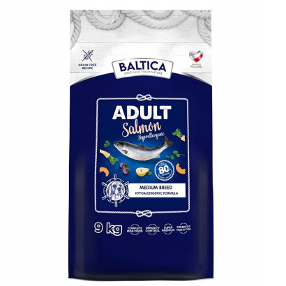 Baltica Excellent łosoś adult średnie rasy 9 kg