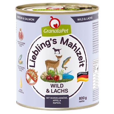 GranataPet Liebling's Mahlzeit dziczyzna, łosoś 800 g × 12