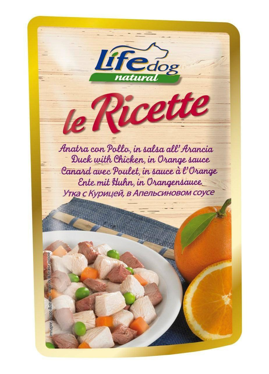 Life Dog Le Ricette kaczka, kurczak 95 g
