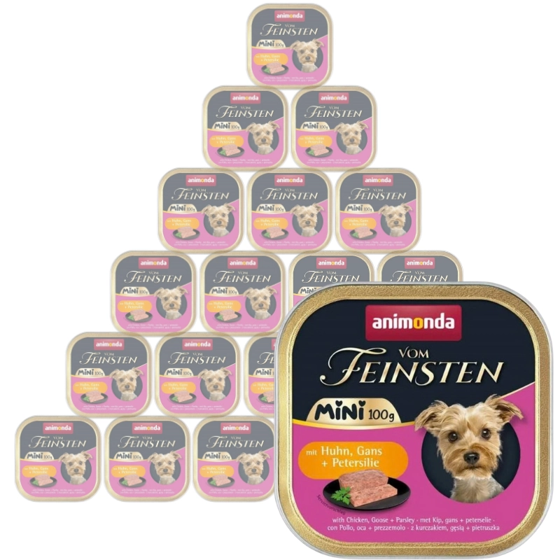 Animonda Vom Feinsten kurczak, gęś adult małe rasy 100 g × 32