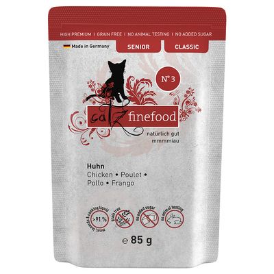 Catz Finefood Classic Sensitive kurczak senior 85 g × 16