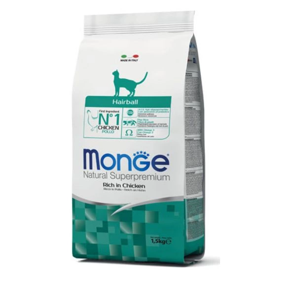 Monge Natural Superpremium Hairball kurczak adult 1,5 kg